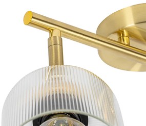 Таванен прожектор златен със стъкло 2-светлина регулируем - Laura