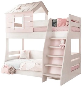 Двуетажно детско легло Sonata Pink House, Дясно, Без матрак