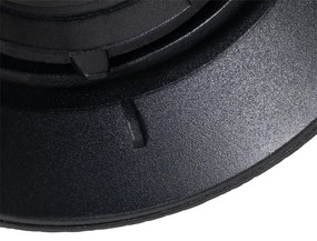 Модерен вграден прожектор черен GU10 кръгъл без рамка - Oneon