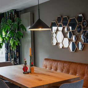 Дизайнерски висящ аплик черен - Triangolo