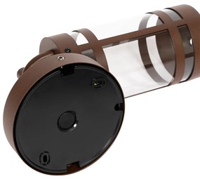 Външна стенна лампа ръждиво кафява IP44 с датчик за здрач - Ruben