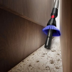Вертикална прахосмукачка Dyson PencilVac Fluffycones 492689-01, 55 AW, 30 мин, 80 мл, 140000 Hyperdymium™, Ултратънък дизайн, LED осветление, Черен