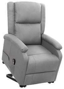 329699 vidaXL Изправящ стол, светлосив, текстил