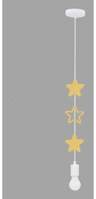 Жълто-бяла детска лампа с метален абажур Single - Candellux Lighting