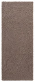 Ръчно изработена вълнена пътека кафяво-сива 80x300 cm Eleni Taupe – Hanse Home