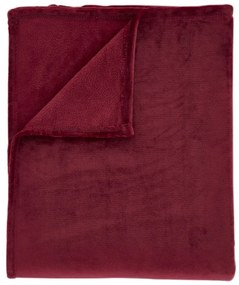 Червено одеяло от микроплюш 130x170 cm Raschel Velvet – Catherine Lansfield