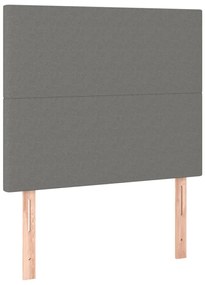 3116027 vidaXL Горни табли за легло, 2 бр, тъмносиви, 80x5x78/88 см, плат