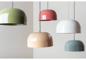 Бяло висящо осветително тяло с метален абажур ø 40 cm Dome – Leitmotiv