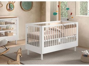 Бяло детско креватче 70x140 cm от масивен бук Forrest – Vipack