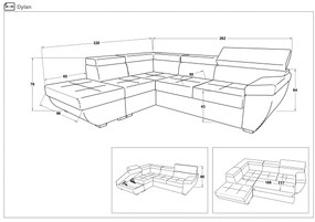 Разтегателен ъглов диван Дилън