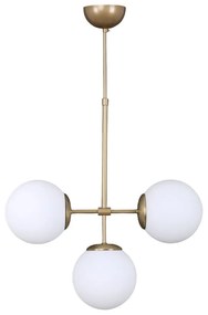 Висяща лампа със стъклен абажур в златисто и бяло ø 15 cm Seagull - Squid Lighting