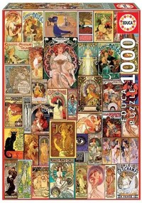 Пъзел, Educa, Плакат колаж ART NOUVEAU, 1000 части