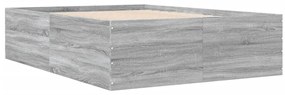 3280928 vidaXL Рамка за легло, сив сонома, 140x200 см, инженерно дърво