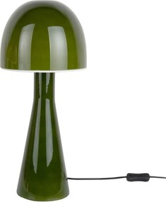 Тъмнозелена настолна лампа със стъклен абажур (височина 45 cm) Bombin – Leitmotiv