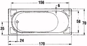 Вана Sanitec Gloria 170