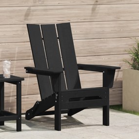 Sonata H Сгъваем Adirondack стол Черен 74.5x80.5x90 см HDPE