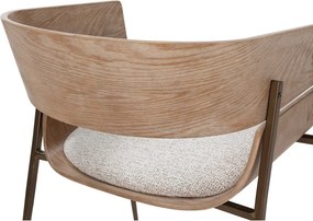 Тапицирани трапезни столове в комплект с подлакътници 2 бр. в естествен цвят Naia – MOME