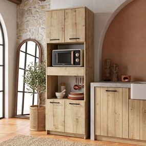 Многофункционален шкаф Alvento TopMebel от меламин в цвят сапфирен дъб 60x42x180см.