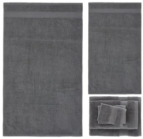 Тъмносиви памучни хавлии и кърпи за баня в комплект от 6 бр. от тери Anti-Bacterial – Catherine Lansfield