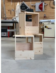 Нощно шкафче от масивен бор в естествен цвят Grab It – Karup Design