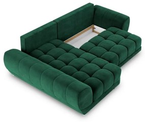 Светлозелен ъглов разтегателен диван с кадифена тапицерия , ляв ъгъл Nuage - Windsor &amp; Co Sofas