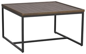 Тъмнокафява масичка за кафе с дъбова дървена плоскост ø 70 cm Deerfield – Rowico