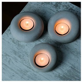 Бетонни свещници в комплект от 3 бр. Donut - Mioli Decor