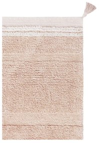 Светлорозов ръчно изработен памучен килим подходящ за пране 90x130 cm Bloom Rose – Lorena Canals