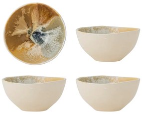 Кремави глинени купички в комплект от 4 бр. 525 ml Lacey – Bloomingville