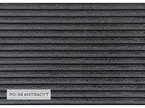 Антрацитен разтегателен ъглов диван от рипсено кадифе (ляв ъгъл) Brave Dave – Miuform