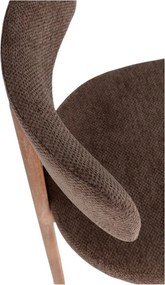 Кафяви тапицирани трапезни столове в комплект 2 бр. Nadia – MOME