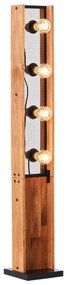 Brilliant - Подова лампа CALANDRA 4xE27/42W/230V, цвят бор
