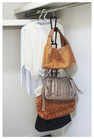 Черна закачалка за чанти с 6 куки Kanazawa Joint - YAMAZAKI