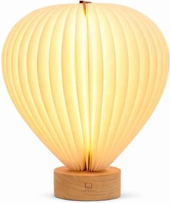 Бяла LED затъмняваща се настолна лампа с хартиен абажур (височина 20 cm) Aeris – Gingko