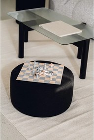 Черна масичка за кафе със стъклен плот 55x105 cm Kob – noo.ma