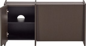 Тъмнокафява маса за телевизор от декор от ясен 102x53x44 cm Brock – WOOOD