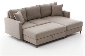 Бежов ъглов диван (десен ъгъл) Eva – Balcab Home