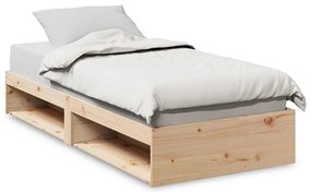859241 vidaXL Дневно легло без матрак, 90x200 см, борово дърво масив