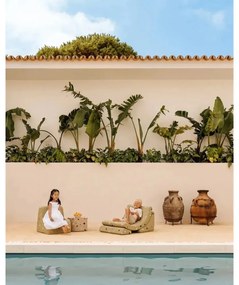 Зелен детски стол от букле и шенил Terrazzo Cloud – Wigiwama