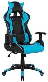 Геймърски стол Дариус HM1072.08 цвят черен-син