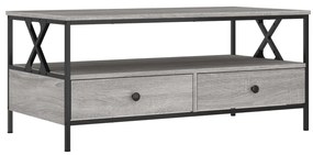 835302 vidaXL Кафе маса, сив сонома, 100x51x45 см, инженерно дърво
