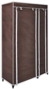 60721 vidaXL Сгъваем гардероб от текстил, кафяв
