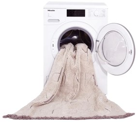 Кремав ръчно изработен памучен детски килим подходящ за пране 120x160 cm ABC – Lorena Canals