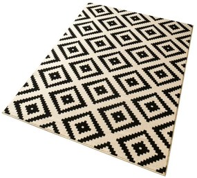 Кремав и черен килим Hamla , 80 x 150 cm Diamond - Hanse Home