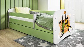 Детско легло Babydreams Cartoon-Prasino-180 x 80-Basketball