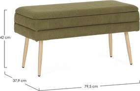 Зелена подплатена пейка Olga – Bizzotto