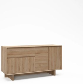 Скрин от дъбов декор в естествен цвят 146x76x45 cm Carpi – Marckeric