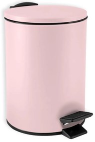 Розово стоманено кошче за боклук с педал 3 l Adelar – Spirella