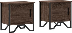 848523 vidaXL Нощни шкафчета, 2 бр, кафяв дъб, 40x30x40 см, инженерно дърво