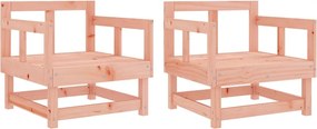 825392 vidaXL Градински столове, 2 бр, дугласко дърво масив